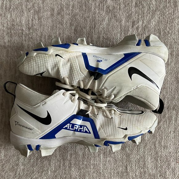 Nike Other - Used Nike Alpha Menace Pro 3 Football Cleats White/Black/Blue Men’s 9